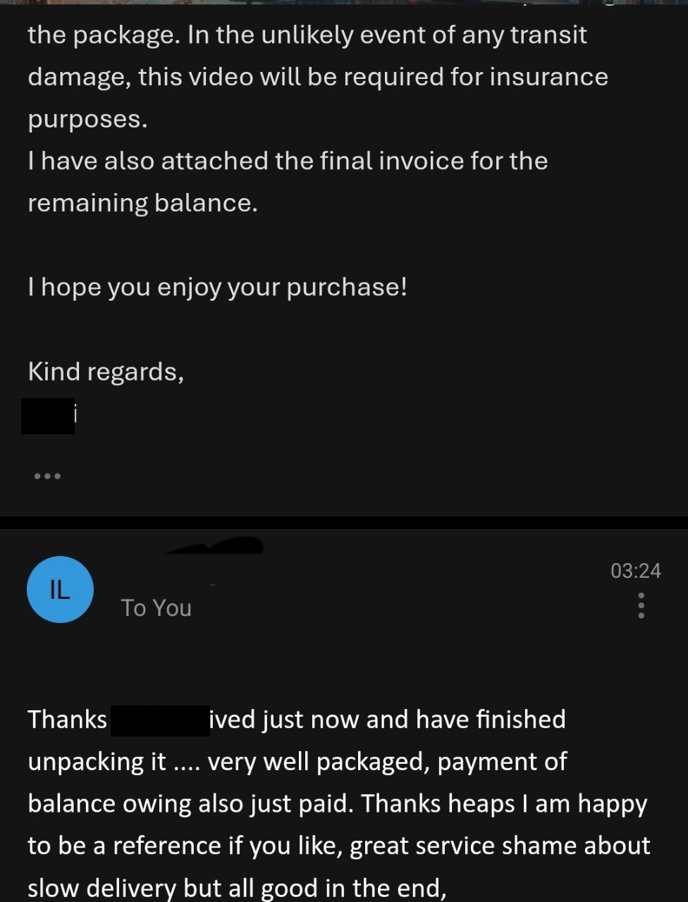 Happy Customer Feedback